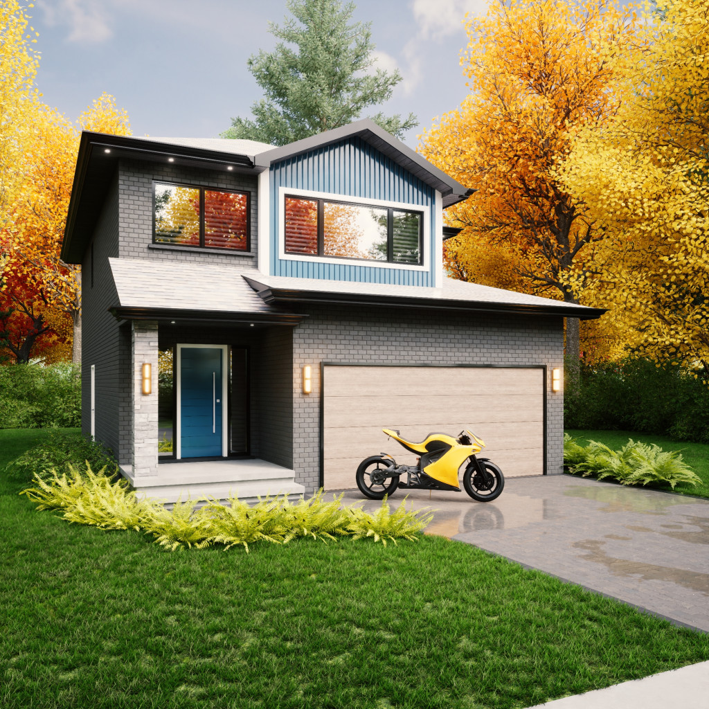 The Knell Model Home Right View Render
