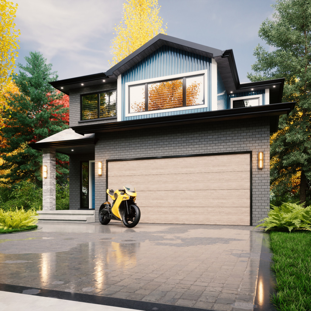 The Knell Model Home Right View Render